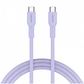 CANYON cable OnWire 60CL C-C 60W COLOR Braided 1m Purple