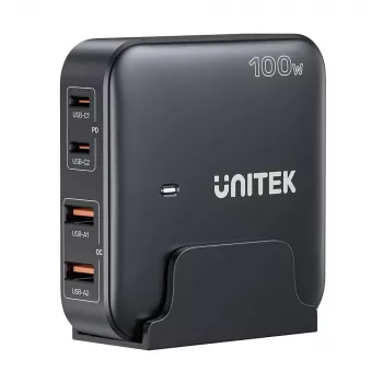 Unitek Desk Charger P1229ABK01-EU 100W with 2× USB-A and 2× USB-C