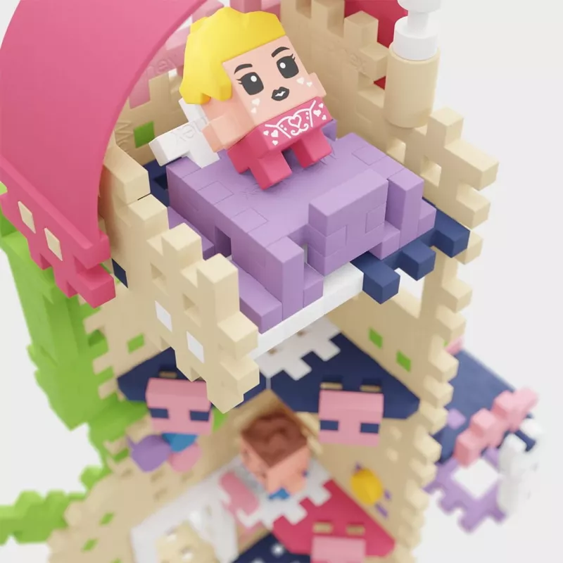 Marioinex Mini Waffle Princess Fantasy Tower Building Blocks, 148 pieces
