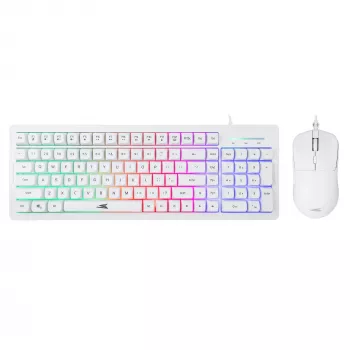 Keyboard and Mouse Combo Baracuda BGC-012 Orca White — white keyboard and mouse set
