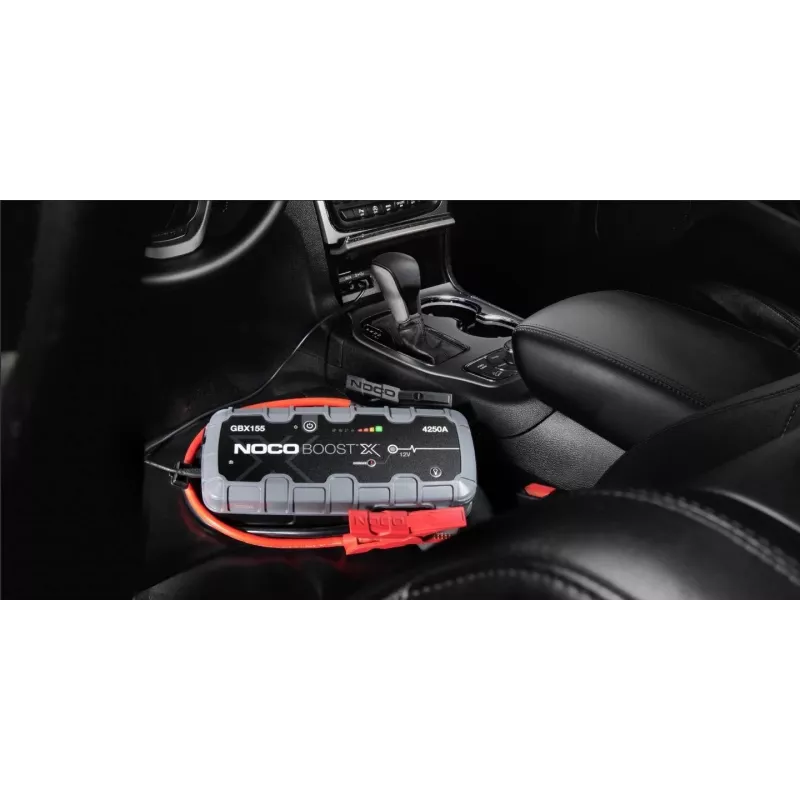 Vehicle jump starter NOCO GBX155, 4250 A output, 99 Wh Li‑Ion, 60 W charging, IP65, built‑in 500 lm LED flashlight
