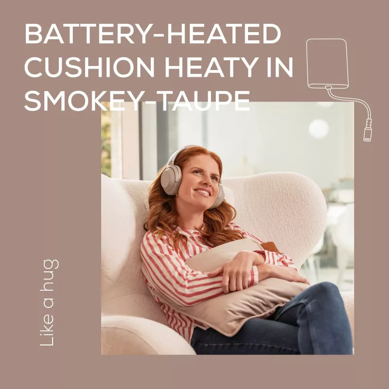 Heating pad Beurer HK77 rechargeable battery Smokey-Taupe – portable electric heat pad