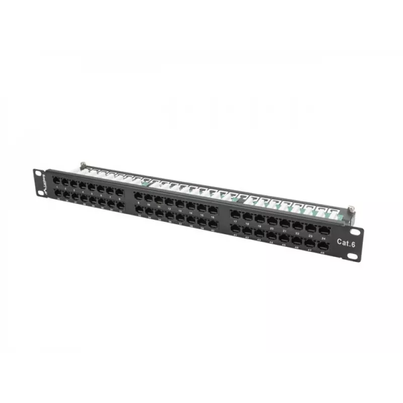Lanberg PPU6-1048-B - Patch Panel - 1U - 19