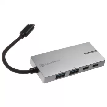 USB 3.1-C adapter SILVERSTONE SST-EP09C — USB-C to USB-A connectivity, Silver finish