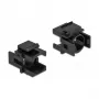 Keystone cover DeLOCK 86738 black 12.5 mm hole 4 pcs