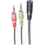 Audio Cable ShiverPeaks BS14-05040 0.15m 2x3.5mm Male to Female Black