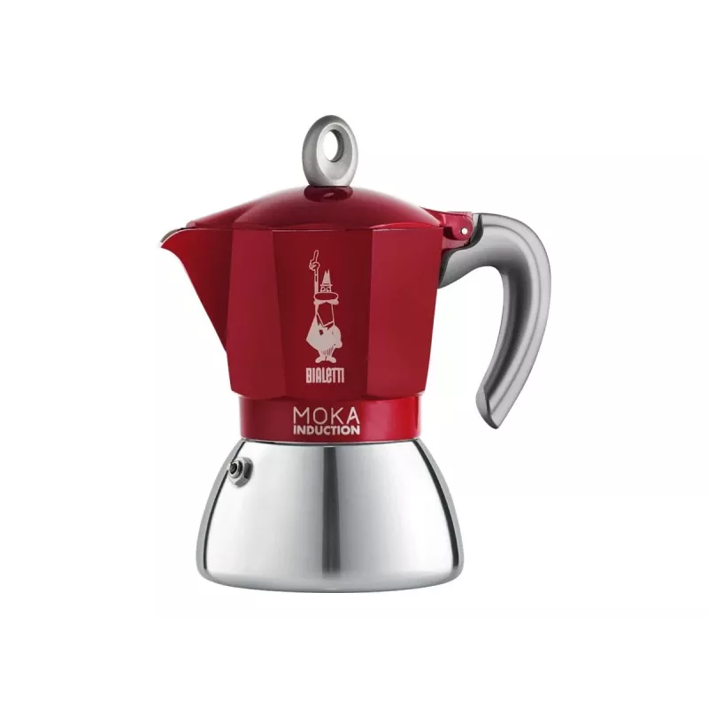 Moka pot Bialetti Moka induction 0.1 L Red Silver