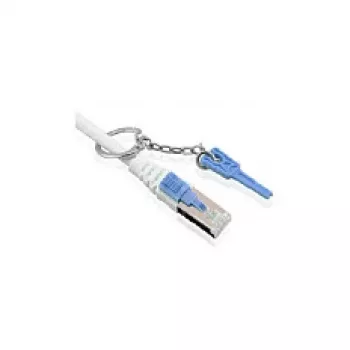 Patch cable RJ45 - CAT6A 500Mhz - 0.25m - gray - S-STP(S/FTP) - with lock - AWG26 - Synergy 21