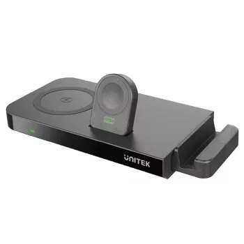 UNITEK MagMighty Combo 5 Headphones Smartphone Smartwatch Black USB Wireless Charging Fast Charging