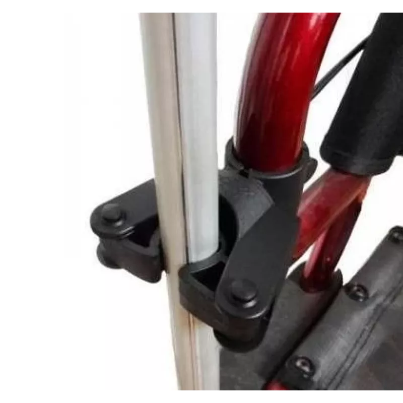 Wheelchair-mounted holder for crutches