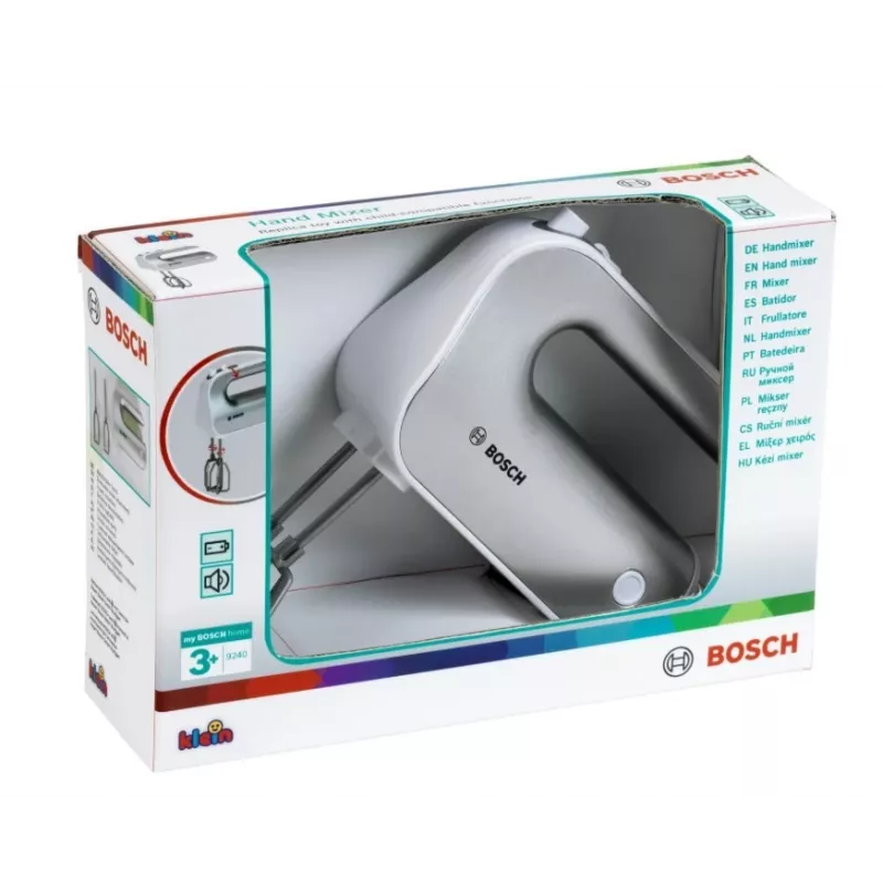 Toy kitchen mixer KLEIN Mixer Bosch 9240 Silver – pretend-play appliance, handheld size for children