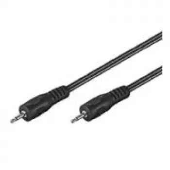 Wentronic Goobay 3,5mm-jack-Connection Cable, Black, 1.5 m - jack 3,5 mm-Plug (2-Pin, Mono) > jack 3,5 mm-Plug (2-Pin, Mono) (50460)