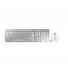CHERRY DW 9100 SLIM keyboard Mouse included Universal RF Wireless + Bluetooth AZERTY French Silver