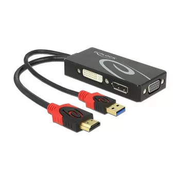 Video Cable Adapter DeLOCK 62959 HDMI USB DVI-I VGA 0.135m