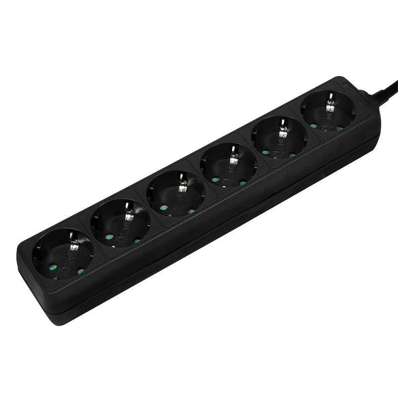 Power Extension LogiLink LPS238B 1.5m 6 AC Outlets Indoor Black