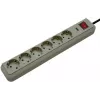 Eco-Line Power Strip 6-way (Light Grey, 1,5 Meter, 13.500A Surge Protection)