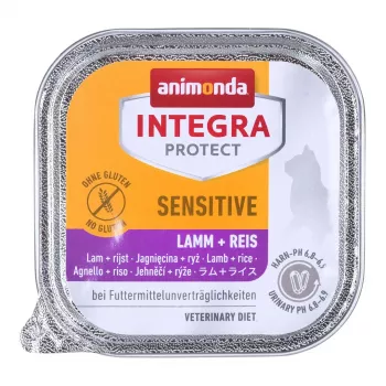 Wet cat food animonda Integra Protect Sensitive Mature Lamb & Rice 100 g, grain‑free, gluten‑free, sugar‑free