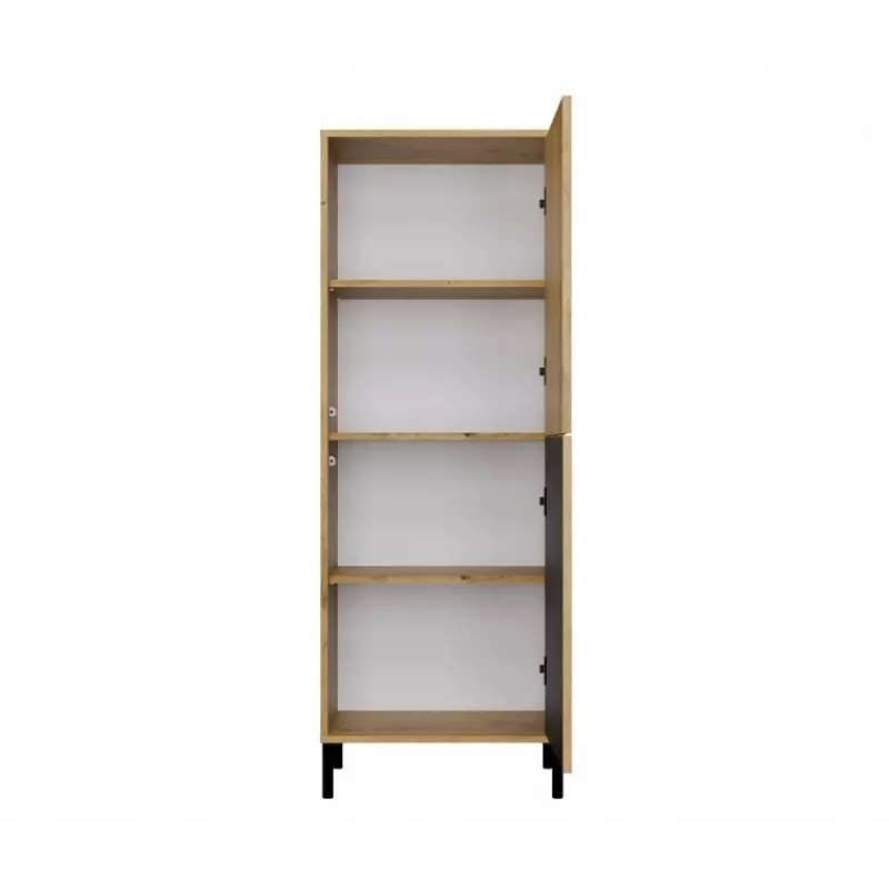 KAMARO 2DK SLIM/GŁ OAK ARTISAN DISPLAY CABINET