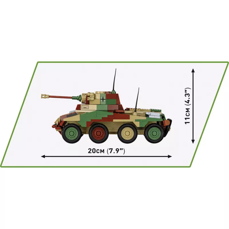 Cobi Historical Collection WWII SD.Vehicle 234/2 Puma Vehicle, Multi