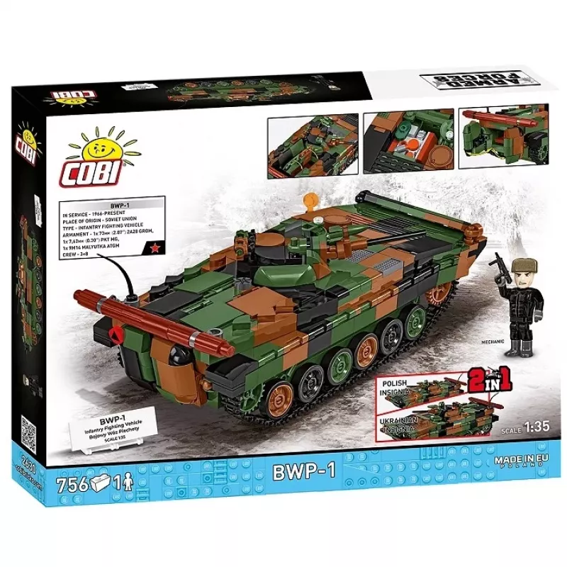 Block set Cobi Armed Forces BWP-1 2630 — Polish/Ukrainian amphibious infantry fighting vehicle model set