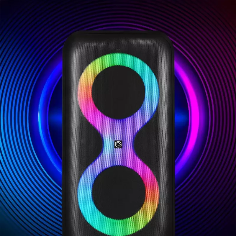 Portable music center MANTA SPK0401B100 Bluetooth speaker, 100 W peak, FM radio, karaoke, built-in battery, X-BASS