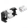 DELOCK Keystone module RJ45 jack to LSA Cat.6 45° angled unshielded black