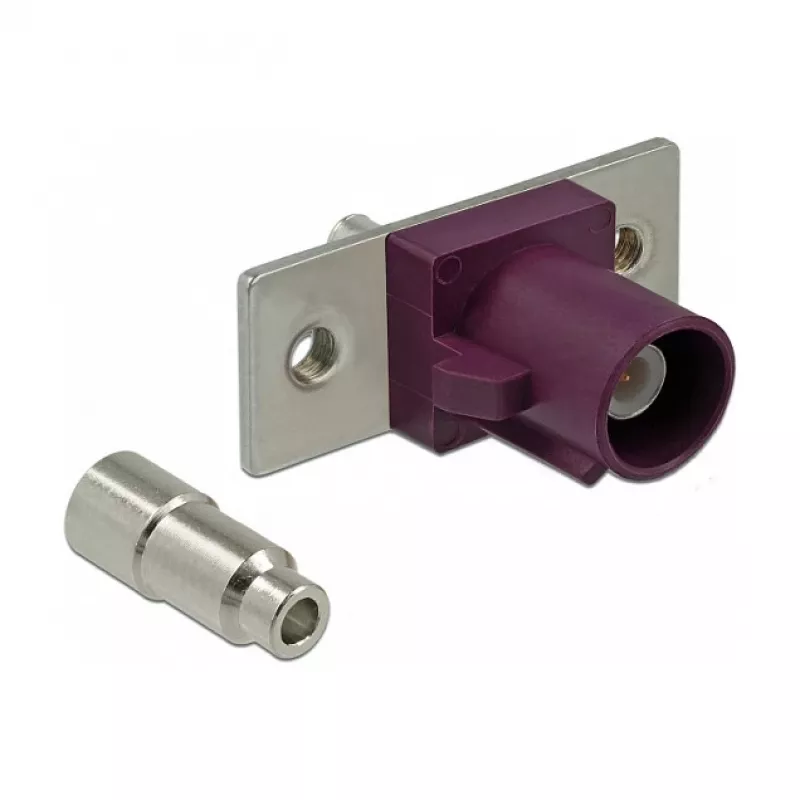 Coaxial connector DELOCK 89819 FAKRA D male, gold-plated contacts, 21.2×24×7.5 mm