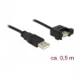 USB Cable DeLOCK 85461 USB 2.0 0.5m Black