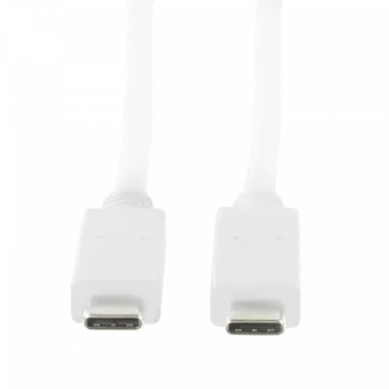 Logilink - USB Cable - USB-C (M) to USB-C (M) - USB 3.1 Gen 2 - 20 V - 3 A - 50 cm - USB Power Delivery (3A, 60W) - White (CU0130)