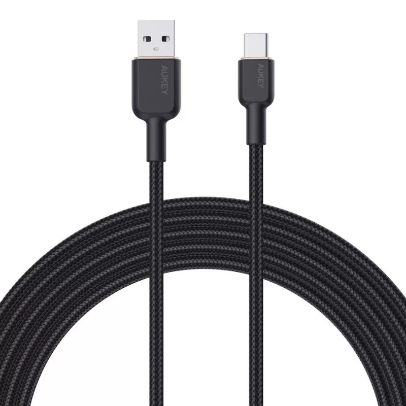 USB A to USB C cable Aukey CB-NAC1, 1 m, braided nylon, USB PD 60W, USB 2.0