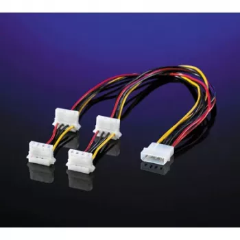 ROLINE Y-Cable 4 pol. HDD / 4x 4 pol. HDD (90°) (11.03.1003)