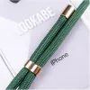 Smartphone Necklace Case Lookabe for iPhone 7/8, gold with green accents