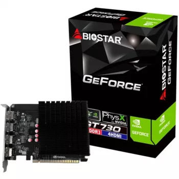 Desktop Graphics Card BIOSTAR GeForce GT 730 4 GB GDDR3, 64-bit, PCIe 2.0, 902 MHz GPU