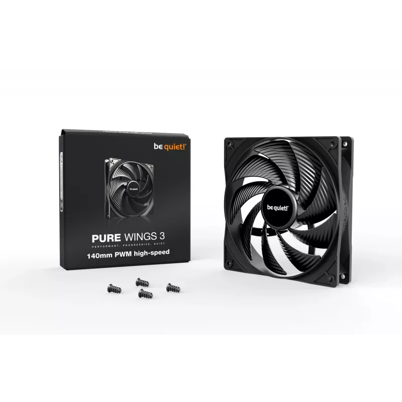be quiet Pure Wings 3 140mm PWM high-speed Computer case Fan 14 cm Black 1 pc(s)