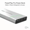 Portable battery Green Cell BPLGC20P 20800 mAh Lithium‑Ion, USB‑C PD 65W, 2x USB‑C + 1x USB‑A, aluminium housing