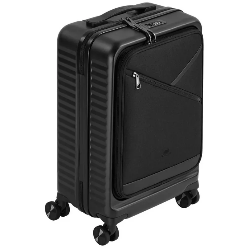Cabin suitcase Rivacase Clark ECO 8181 — compact carry-on, black