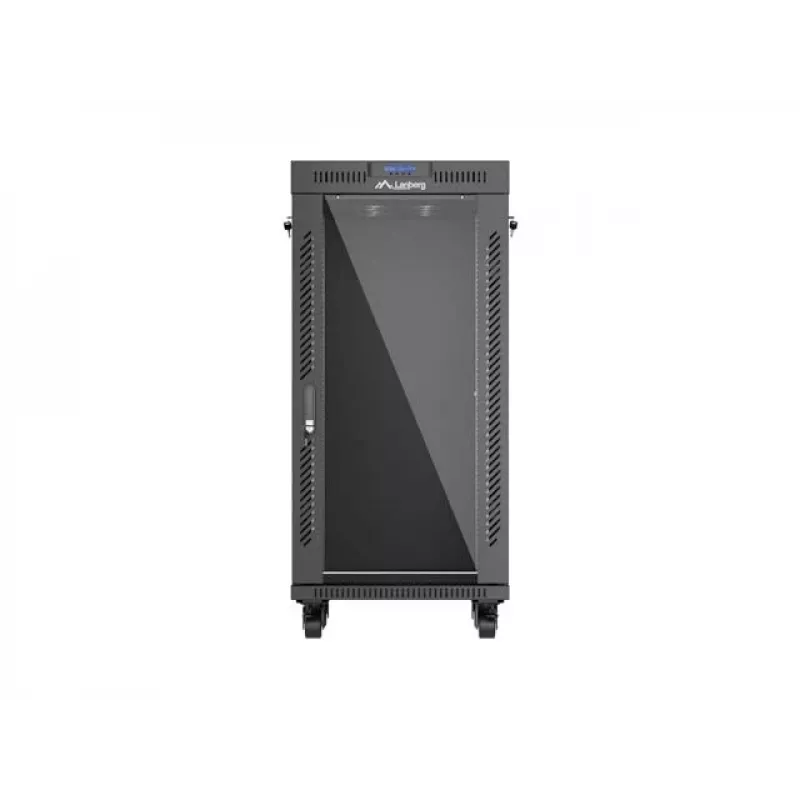 Freestanding rack cabinet LANBERG FF01-6624-12BL 24U 19 inch 600×600 mm, IP20, 1200 kg, black