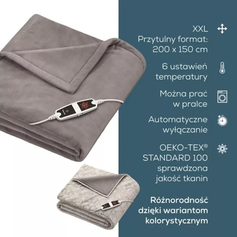 Electric Blanket Beurer HD 150 XXL Cosy Taupe