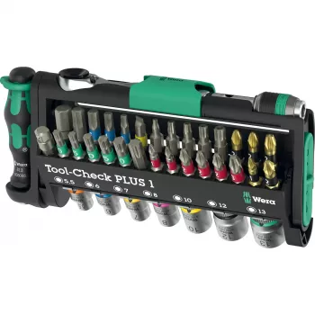 Wera Tool-Check Plus 1 mini ratchet, socket and bit set, 39 pieces (05049055001)