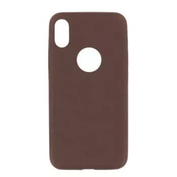 Protective cover Tellur Slim Synthetic Leather for iPhone X/XS — Brown