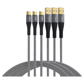 EFB Elektronik USB-A to USB-C cable set 60W QC 3A 3x2m - Digital/Data (USB-AC-00008)