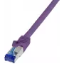 Logilink Professional Ultraflex - Patch-Cable - RJ-45 (M) to RJ-45 (M) - 50 cm - 6 mm - S/FTP -Cat.7 Raw Cable (Cable) / CAT 6a (Ports) - Halogen-Free, Moulded, Snagless - lilac, R