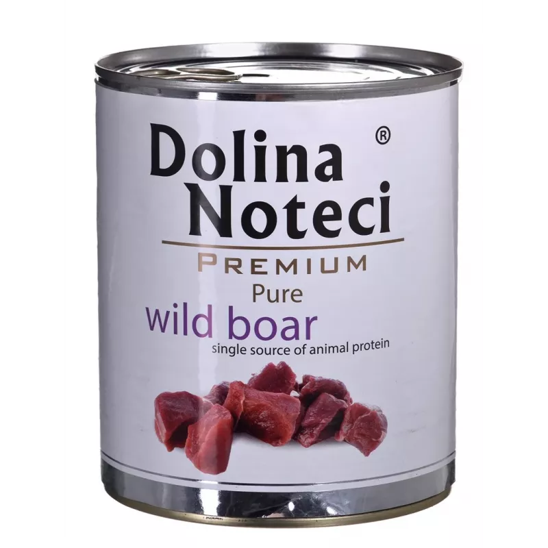 Wet dog food Dolina Noteci Boar Adult 800 g — Monoprotein venison, 10% protein, 7% fat