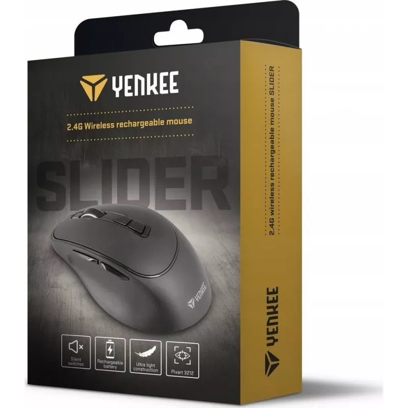 Wireless mouse YENKEE YMS 2080GY SLIDER 2.4Ghz