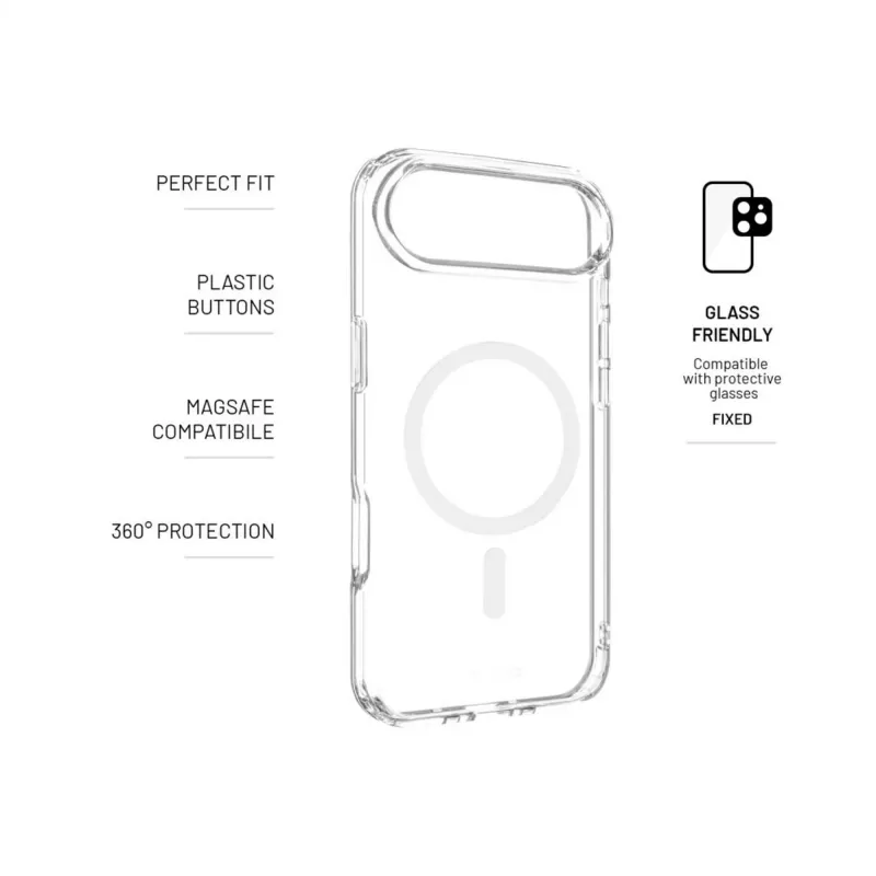 Protective back cover FIXED for Apple iPhone Air — transparent TPU inner + PC outer, MagSafe support