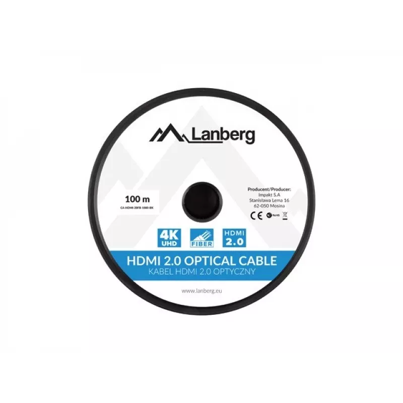 HDMI Cable Lanberg CA-HDMI-20FB-1000-BK 100m