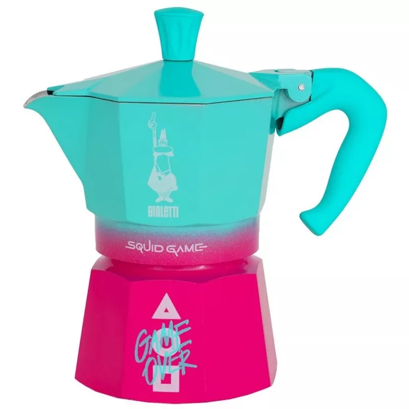 Moka pot Bialetti Squid Game Blue Pink Aluminium