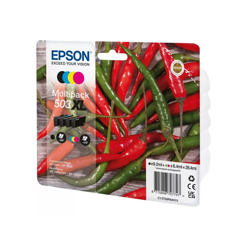 Epson 503XL ink cartridge 4 pc(s) Original High (XL) Yield Black, Cyan, Magenta, Yellow