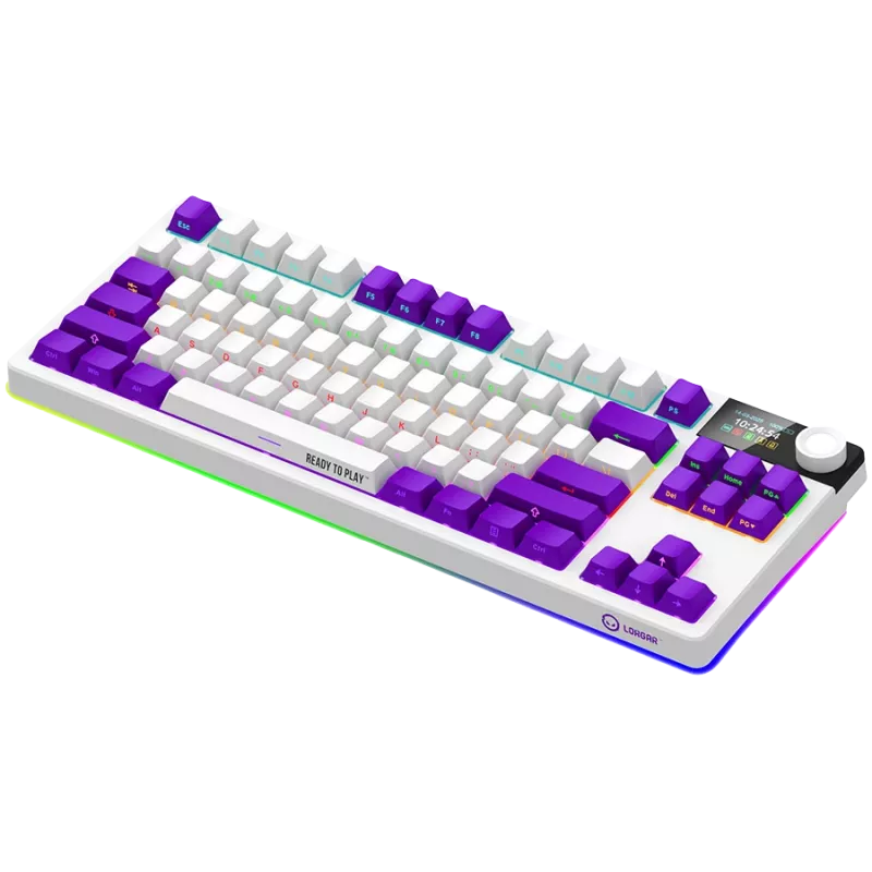 LORGAR KBP70TKLW, Wireless TKL Mechanical Gaming Keyboard Pro, White, EN layout