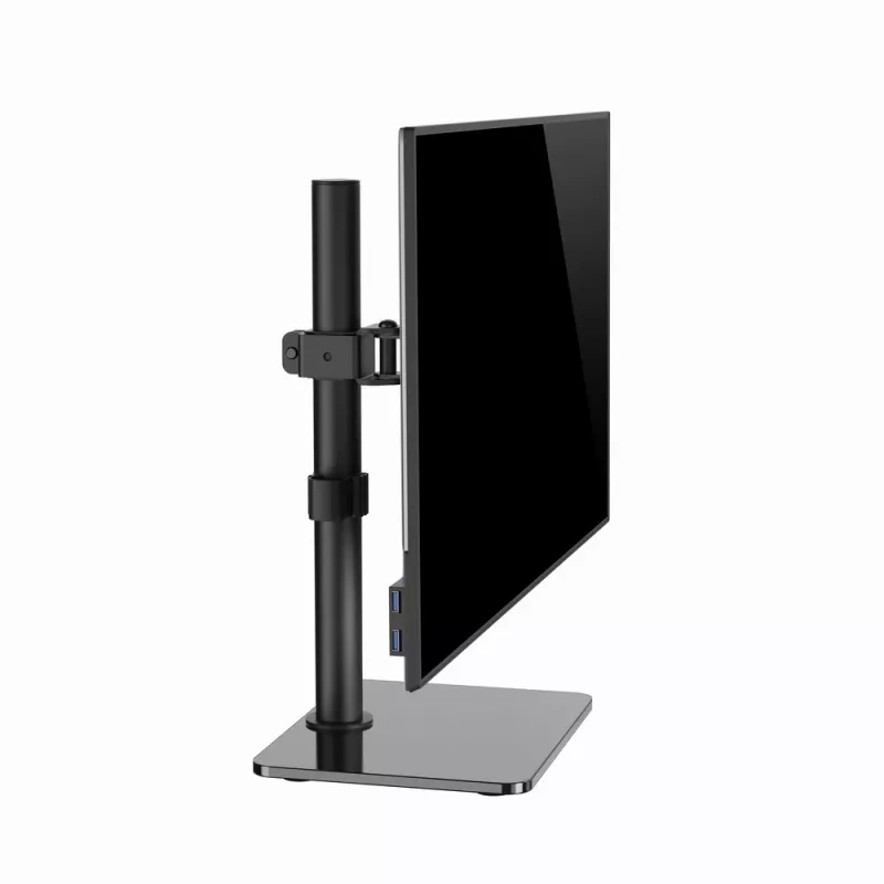 Monitor desk stand GEMBIRD MS-D1ST-03 full motion for 17–32 inch screens, steel, black, VESA 75x75–100x100, 9 kg